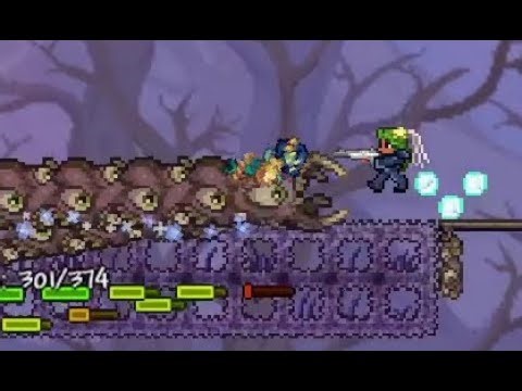 Terraria One Block w/ Calamity :: Giant Clam - Eater of Worlds - Blood Moon :: One-6