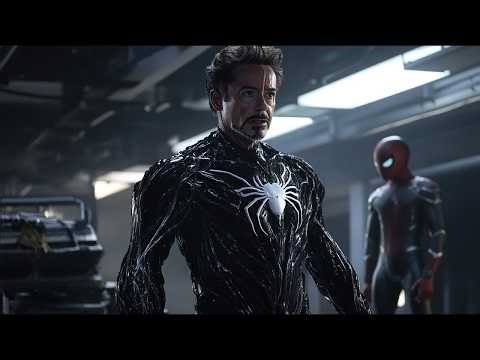Tony Stark uses the symbiote armor for the first time and fights Knull
