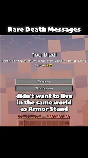 Minecraft Rare Death Messages