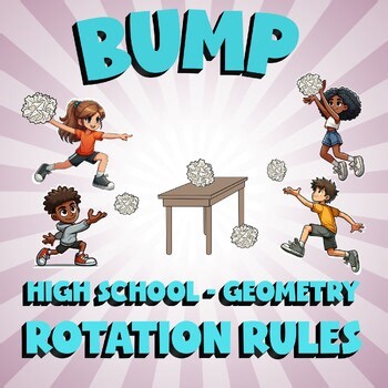 Rotation Rules BUMP Math Game - No Prep Geometry Review Activity