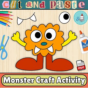 Monster Cut & Paste Craft: Fall Classroom Activity (PDF Pattern) - Etsy Canada