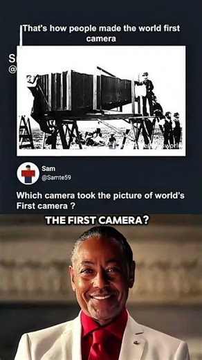 What took a picture of the first camera?