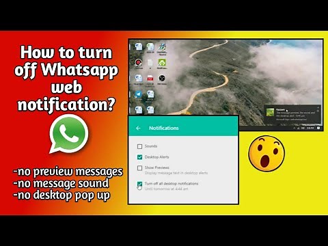 How to turn off Whatsapp Web notification