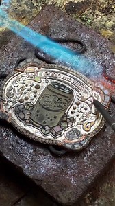 Building a Dr Pepper Belt Buckle 🥤🤠 Tag Dr. Pepper below for a chance to win this Buckle! Go to Part 2 to see the final result ⭐ #drpepper #silversmith #custombuckle #handengraving #silversmithing #custombeltbuckle #beltbuckle #craftsmanship | Molly's Custom Silver