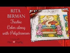 Coloring Tutorial | Freebie CAT Rita Berman |Color along with Polychromos