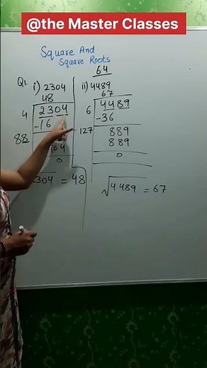Ex 6.4 Q-1 Square and Square roots | Class 8 | Maths | Chapter 6 #maths #class8 #shorts #ytshorts