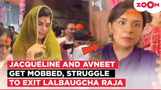 Ganesh Chaturthi Chaos: Jacqueline Fernandez And Avneet Kaur Struggle To Exit Lalbaugcha Raja