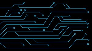 Download Glowing Blue color Motherboard circuit pattern background for free