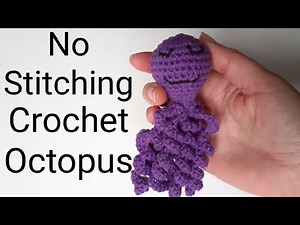 How to Crochet a Small Octopus, No Stitching! Cat Toy #crochetwithcotton