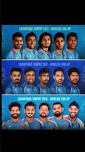 India last three champions trophy bowling lineup 🌎👽👽😈