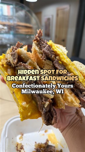 Judy | MKEeeeEats on Instagram: "Giveaway detail ⬇️ for📍Confectionately Yours Cafe & Bakery - 1920 N Doctor M.L.K. Jr Dr, Milwaukee, WI 53212 Open M-F 8am - 2pm Someone told me about the caramel cake so I decided to check out @confectionatelyyours_ggg Got the caramel cake, biscoff cheesecake, breakfast sandwiches and they were all 🔥🔥🔥 - why weren’t there more people there?? I saw they also have lunch menu items too GIVEAWAY: 💰In the spirit of supporting small local businesses, a rep from @t