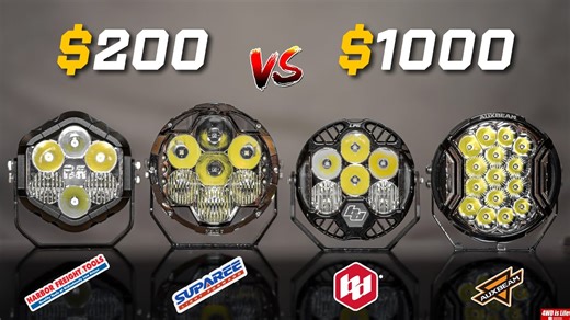 Suparee vs Baja Designs vs Harbor Freight vs Auxbeam - Off-Road LED Pod Lights Comparison Testing - BangShift.com