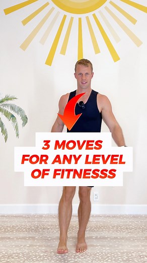 3 moves to try for any fitness level! Find what works for you do and do it consistently! #fitnesstips #seniorfitness #hipmobility #balance #FullBodyWorkout | Grow Young Fitness