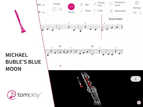Michael Buble's Blue Moon for Clarinet 🎶