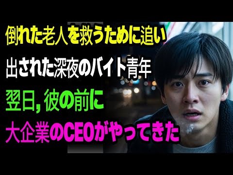 倒れた老人を救うために追い 出された深夜のバイト青年、翌日、彼の前に 大企業のCEOがやってきた