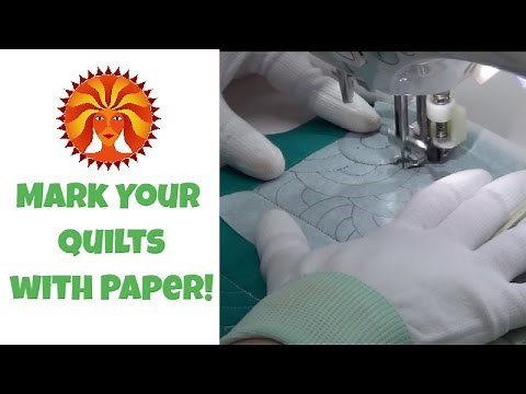 How to Mark Your Quilt Using Golden Threads Paper or Tissue Paper