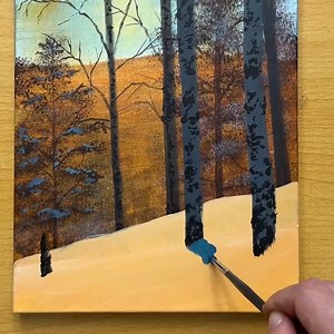 28K views · 681 reactions | Winter Sunset Acrylic Painting #art #painting #acrylicpainting | Joony art | Facebook