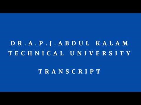 How can I get my transcript from APJ Abdul Kalam university?