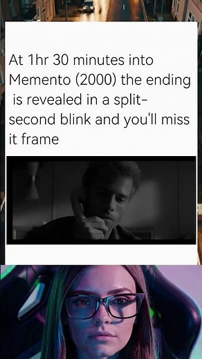Memento the ending is revealed in a split-second blink and you'll miss it frame