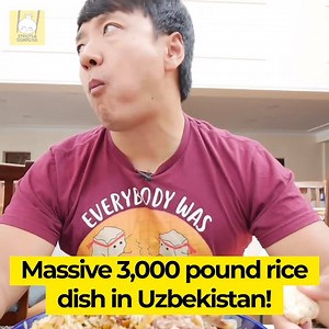 Trying Street Food in Uzbekistan, MASSIVE 3,000 POUND Rice Dish (Plov) & Traditional Market Tour | Strictly Dumpling