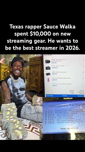 Sauce Walka aims top streamer#SauceWalka #StreamingGoals #TexasRap #NextLevel #GamingLife