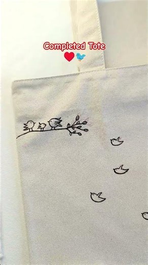 Cute Tote bag painting #viral #shortvideo #shortsyoutube
