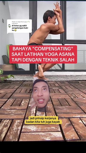 Replying to @imperfect yogi 🌱 Makanya makin kita tua, kita harus makin aware dengan teknik asana. Karena jika terus hajar nggak pakai teknik yang tepat dan sesuai kondisi badan, konsekuensinya badan ringsek lama lama. 😅 #teknikyoga #yogatips #compensating #teknikposeyoga #yogapose