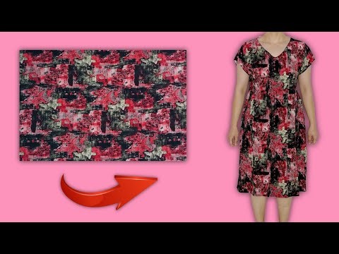 No-Pattern Dress Tutorial | Easy Casual Dress Sewing for Beginners