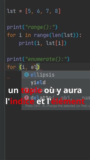 Itéré avec enumerate() en Python