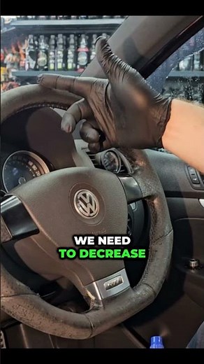 How to restore leather steering wheel? #carcleaning #detailing