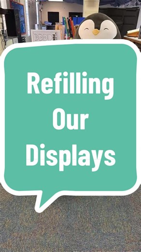 I like it when our displays are nice and full and ready for the next day! #library #librarian #books #librarytiktok #librarydisplays