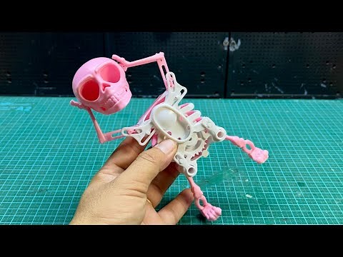 How To Make Assemble 3D Printed Dancing Skeleton For $2