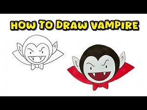 How to Draw a Vampire – Follow Along and Watch Halloween Stuff Drawing Process