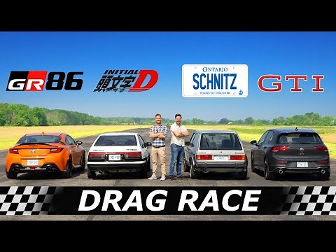 Toe Foo and Schnitz vs NEW Golf GTI and Toyota GR86 // DRAG & ROLL RACE