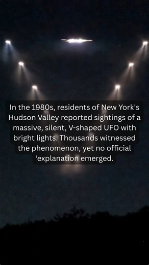 In the 1980s, residents of New York's Hudson Valley reported sightings of a massive, silent, V-shaped UFO with bright lights. Thousands witnessed the phenomenon, yet no official ‘explanation emerged. | Gordon Hutchinson | Facebook