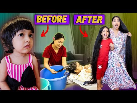 I Applied Few Drops Of This & Got Massive Hairgrowth 😱 Full Hairwash Haircare Demo of kids Hair 