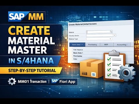 How to create material master in SAP MM S4 HANA | sourcing and procurement | #SAP #training #mm