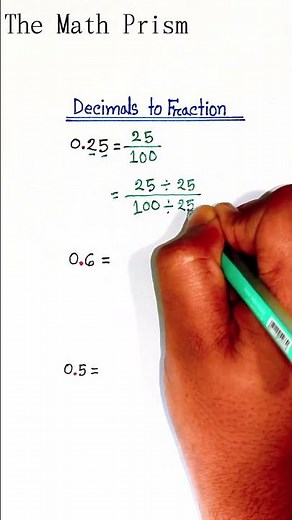 Decimals to Fractions Made Simple | Math Basics #decimals #fractions #education