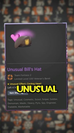 TF2 UNUSUAL Bill’s Hat??