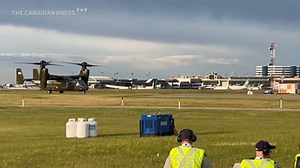President Trump arrives in Calgary on Air Force 1 for G7 summit