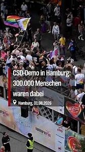 🏳️‍🌈🌈 #CSD Hamburg 2026: 300.000 setzen starkes Zeichen nach Berlin-Anschlag #news #shorts #hamburg
