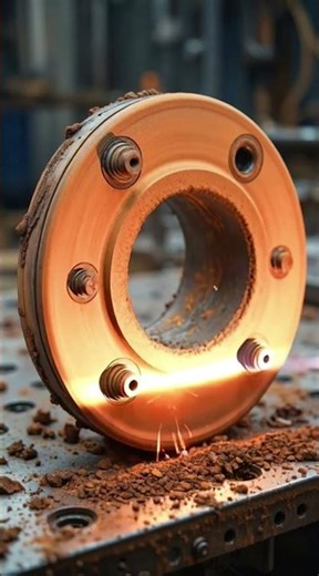 Rusted Steel coupling adapter plate #EcoFriendlyCleaning #LaserTech #laser