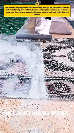 Power Foam Rug Cleaning With a Floor Squeegee #CleaningHack #RugWash #USA