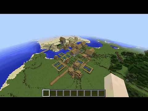 Minecraft 1.12.2 Seed 065: Village and desert temple with diamonds