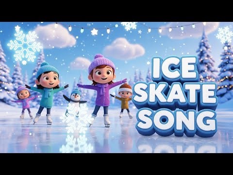 Slippery Ice ❄️🧊 | Winter Nursery Rhyme & Ice Skating Song for Kids