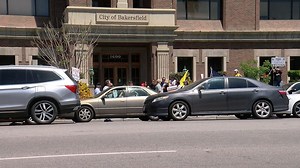LOCAL PROTEST: Protests demanding the state re-open were held across California today, including in downtown Bakersfield. DETAILS: https://www.turnto23.com/news/coronavirus/locals-gather-in-kern-county-rallying-against-stay-at-home-order | 23ABC Bakersfield