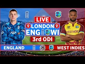 England vs West Indies 3rd ODI Live Scores | ENG vs WI 3rd ODI Live Scores & Commentary