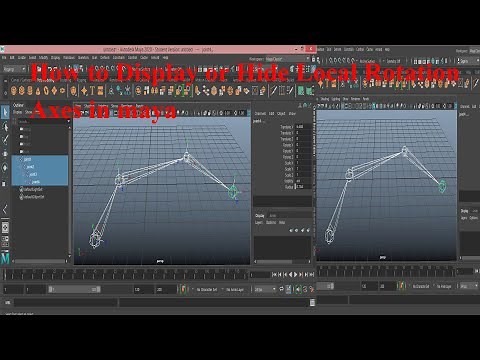 How to toggle or display & Hide Local Rotation Axes in maya