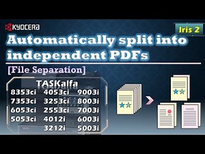 KYOCERA｜File Separation｜Batch scanning automatic paging operation tutorial｜文件分割 (分檔)｜批次掃描自動分頁操作教學