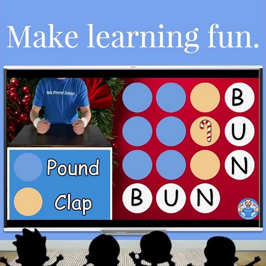 Blending sounds desk drumming brain break with a Christmas theme